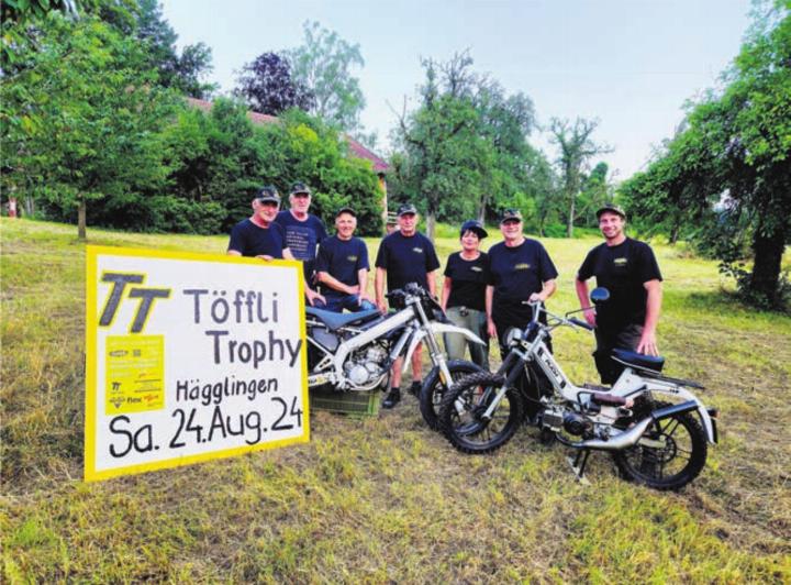 Das OK der Töffli-Trophy in Hägglingen mit OK-Präsident Stephan Nauer (Zweiter von rechts). Bild: zg