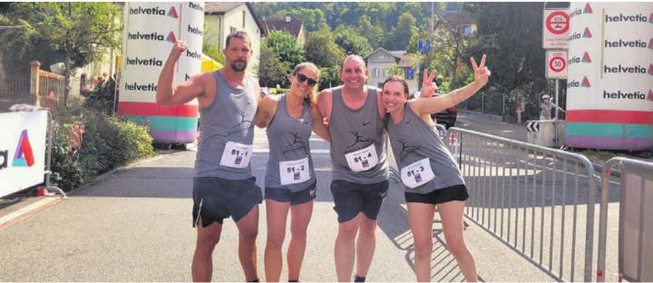 Sie erreichten den 3. Platz: (v. l.) Christoph Boksberger, Catherine Locher, Markus Bolter und Sonja Weibel. Bild: zg