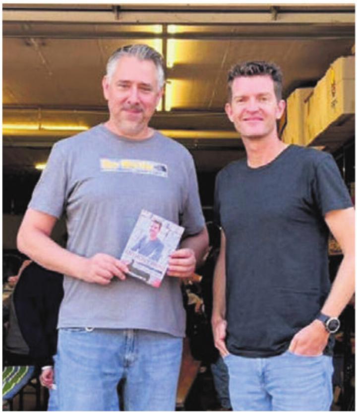 Grossrat Stefan Dietrich (links) und Beriker Gemeinderatskandidat Anthony Paine am Anlass der SP Mutschellen-Kelleramt. Bild: zg