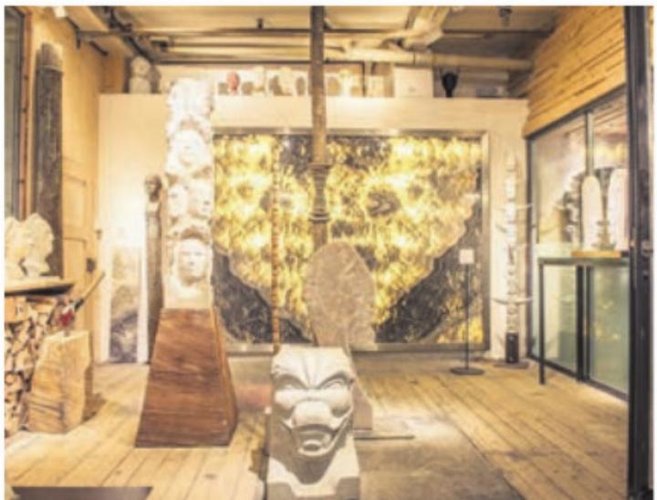 Den Weg der Steine im Atelier von Rafael Häfliger kennenlernen. Bild: pd