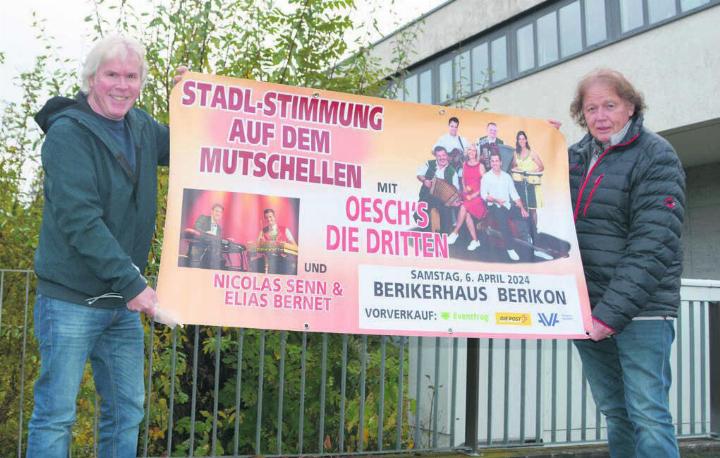 Urs Schweizer (links) und Fritz Luchsinger freuen sich auf ihren nächsten gemeinsamen Event. Bild: Sabrina Salm
