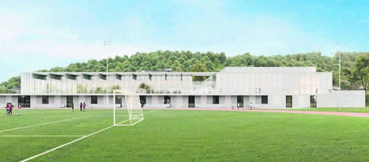 Ein Hallenbad, direkt an die Dreifachturnhalle Burkertsmatt angebaut, hat die Machbarkeitsstudie als sinnvollste Variante hervorgebracht. Illustration: zg