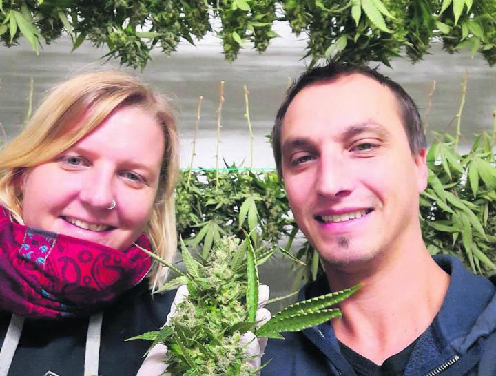 Sie stehen hinter der Zauber-Blüten Hanf GmbH: Rita Vogt und Sebastian Hampl aus Oberlunkhofen. Bild: zg