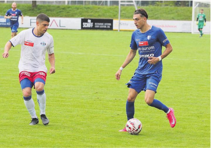 Noel Romano (rechts) brachte mit einer schönen Direktabnahme Wohlen gegen Besa Biel auf die Siegerstrasse. Was ist für den FCW gegen die U21 von GC machbar?
Bild: Archiv/jl