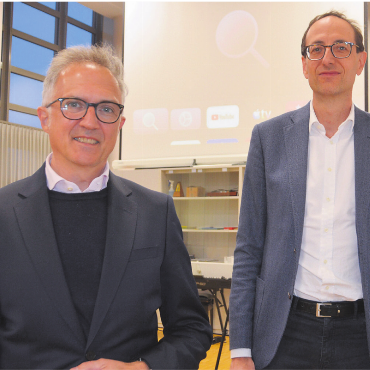 Kosten im unteren Drittel - Sie sind mit den Strukturen der Musikschule Mutschellen sehr zufrieden: Musikschulleiter Markus Mötz (links) und Präsident Simon Hauswirth.   Bilder: Roger Wetli