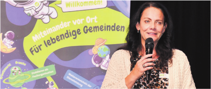 Die Geschäftsführerin Karin Stoll stellte am 35-Jahr-Jubiläum im letzten Herbst die neue Strategie vor. Bild: Archiv / Daniel Marti