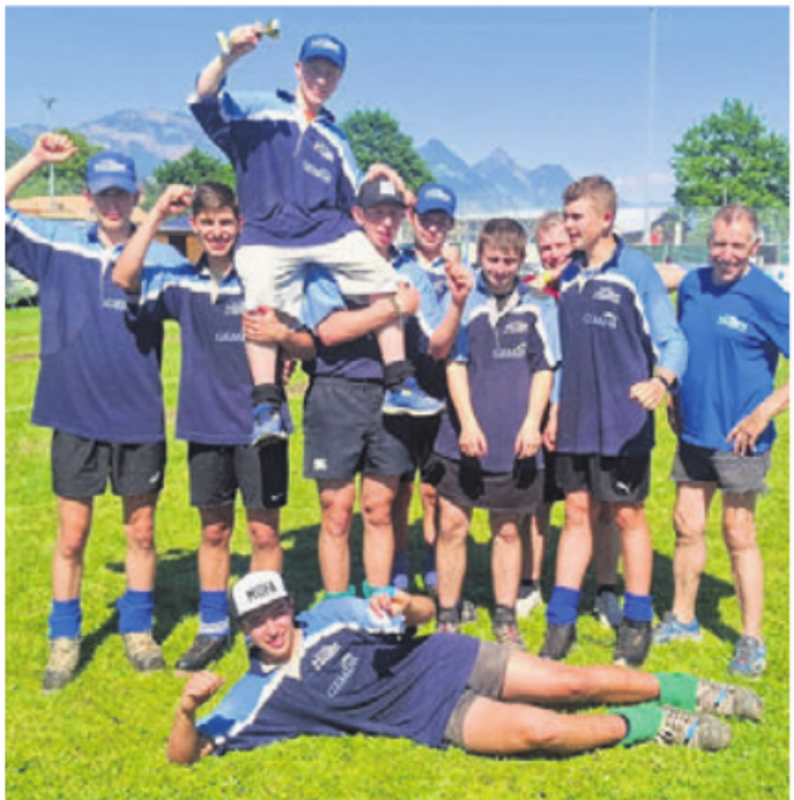 Die erfolgreichen U19-Seilzieher aus Waltenschwil-Kallern. Bild: zg