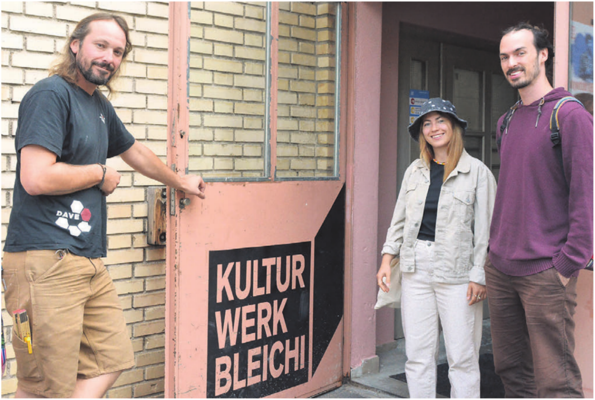 Die Bleichi in Wohlen ist der erste Veranstaltungsort. Das Sabdariffa-OK, von links: David Meier, Ena Burger und Hauptinitiant Remo Hagenbuch. Bild: Annemarie Keusch - Das Bild wird blockiert. – Möglicherweise durch einen aktiven Adblocker.