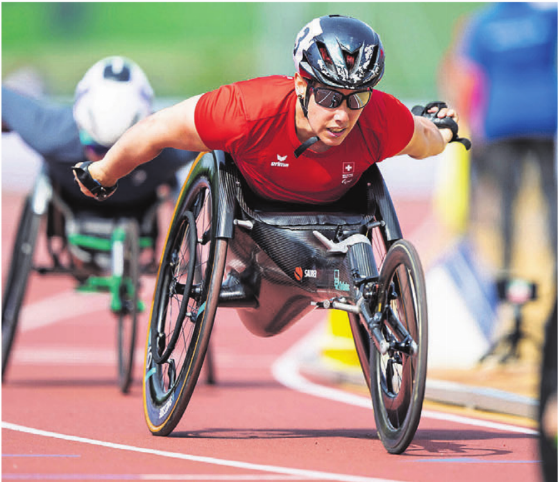Patricia Eachus-Keller an den «ParAthletics 2026» in Nottwil. Bild: Tobias Lackner - Das Bild wird blockiert. – Möglicherweise durch einen aktiven Adblocker.