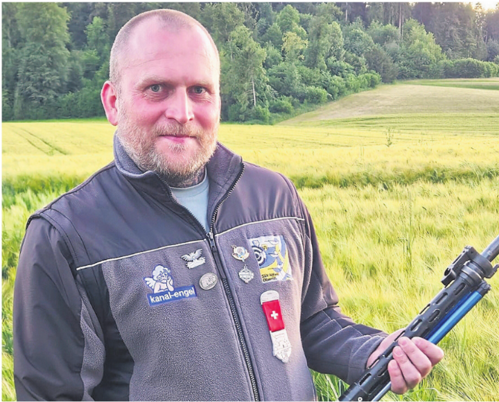 Der treffsicherste Teilnehmer aus dem Bezirk Muri: Sebastian Mundt erreichte 71 von möglichen 72 Punkten. Bild: zg