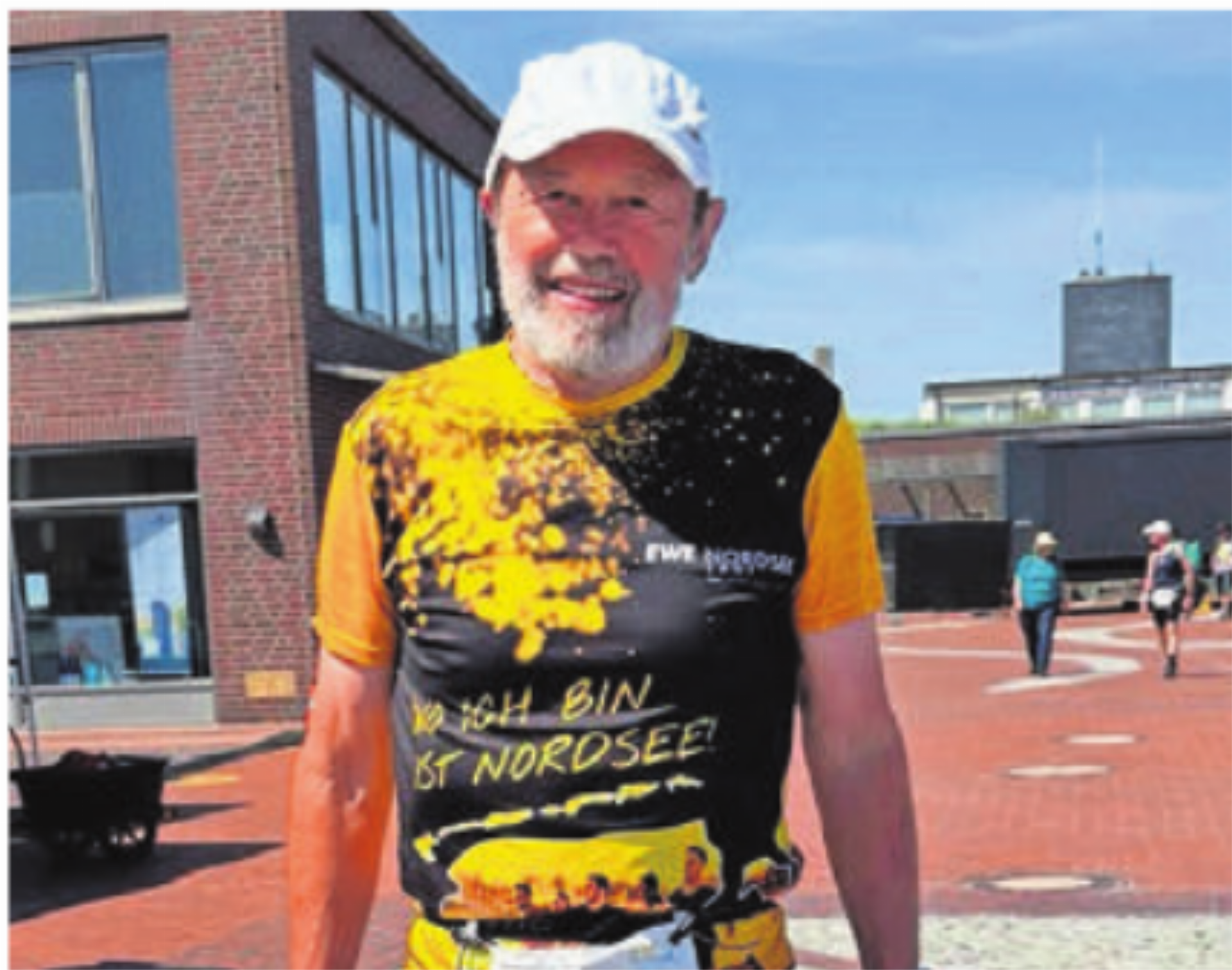 Fritz Rüegsegger vor dem Start zum Nordseelauf. Bild: zg - Das Bild wird blockiert. – Möglicherweise durch einen aktiven Adblocker.