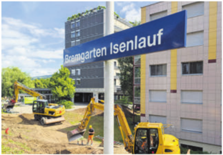 Die Isenlauf-Haltestelle wird rundum modernisiert. Bild: huy Die Isenlauf-Haltestelle wird rundum modernisiert. Bild: huy