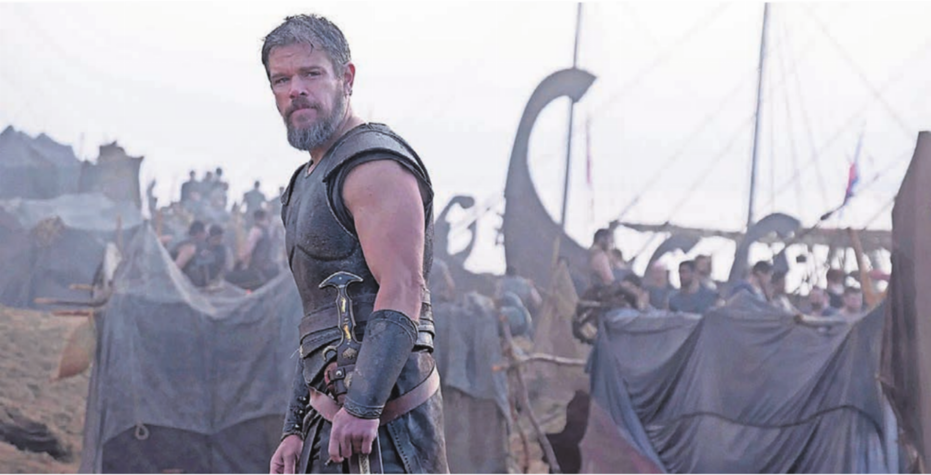 Matt Damon spielt in diesem Monumentalfilm die griechische Sagengestalt Odysseus.    Bild: pd - Das Bild wird blockiert. – Möglicherweise durch einen aktiven Adblocker.