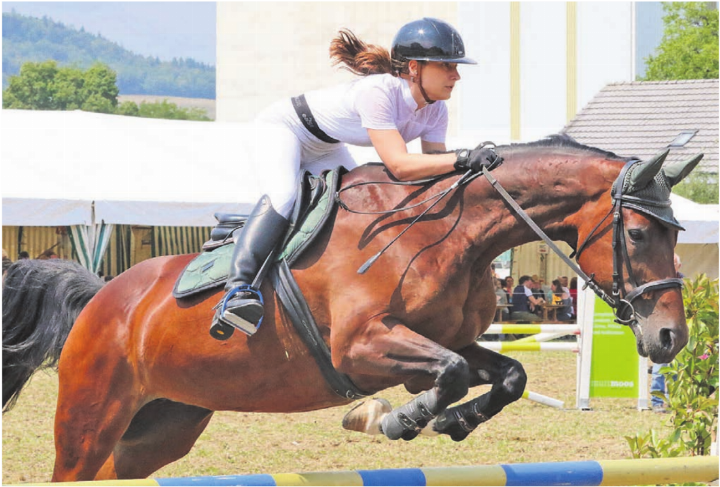 Kein Mitglied vom KV Bünztal, aber als Wohlerin trotzdem an einem Heimspiel: Kaja Isler holt auf Dilaya den 2. Platz in der Prüfung Nummer 13.